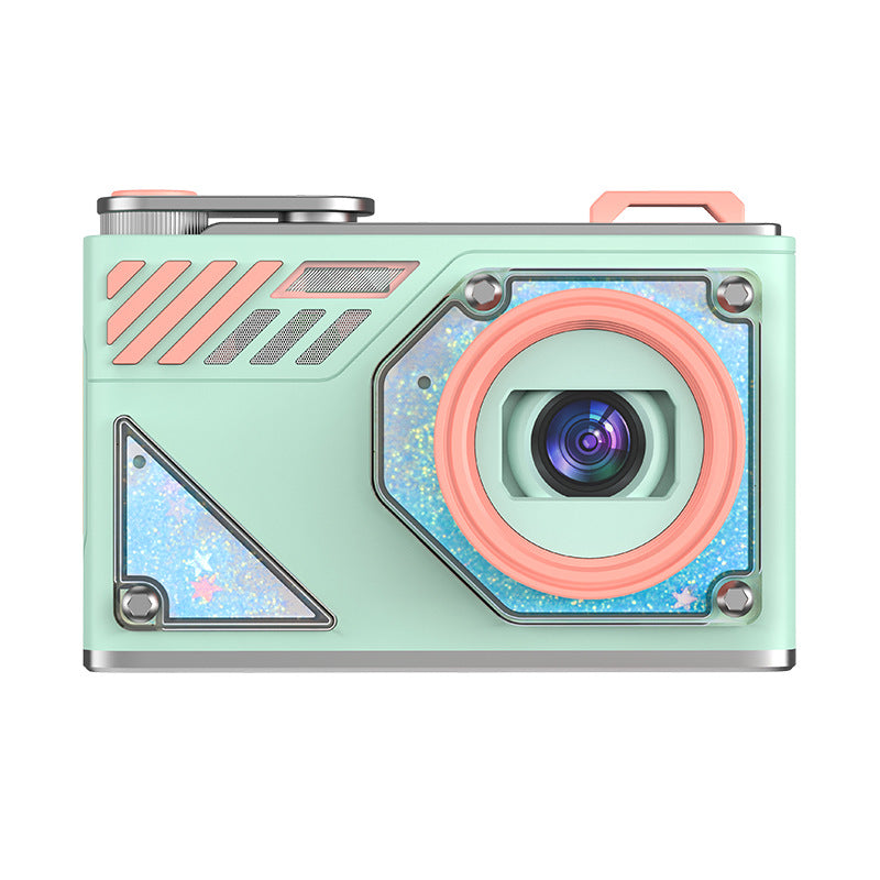 Glitter Sand Design 64MP HD Digital Camera with LED Fill Light &amp; Auto Focus(green)