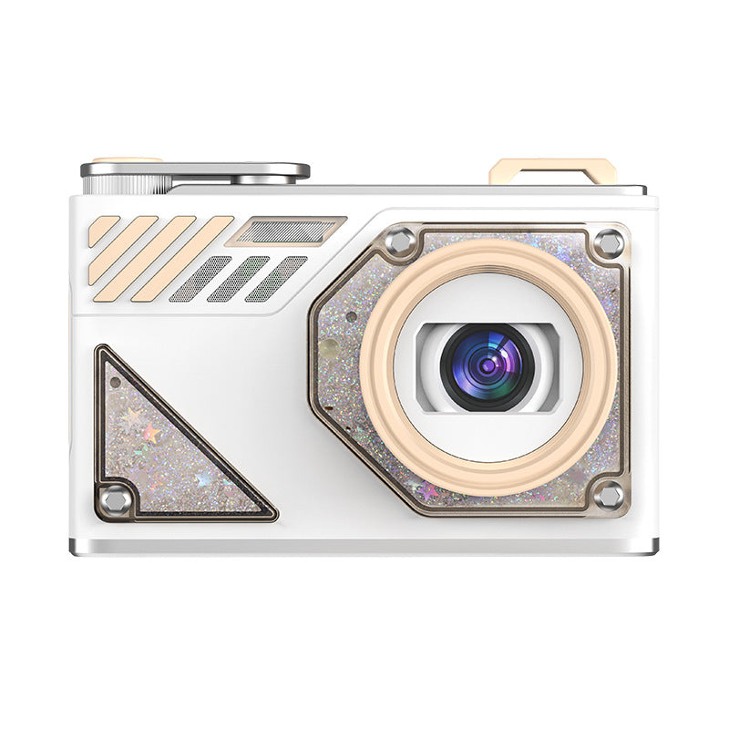 Glitter Sand Design 64MP HD Digital Camera with LED Fill Light &amp; Auto Focus(white)