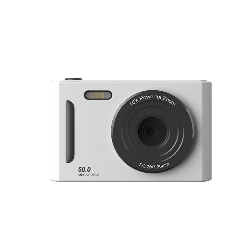 50MP HD Digital Camera with 8X Zoom &amp; Dual Lens System(white)