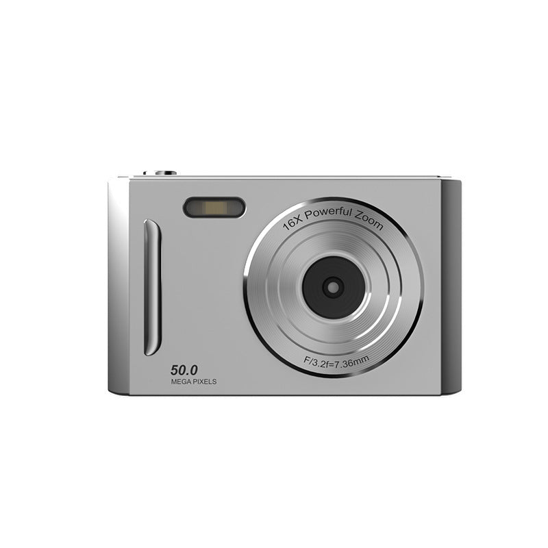 50MP HD Digital Camera with 8X Zoom &amp; Dual Lens System(silvery)