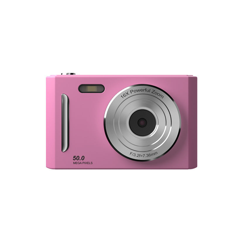50MP HD Digital Camera with 8X Zoom &amp; Dual Lens System(rose red)