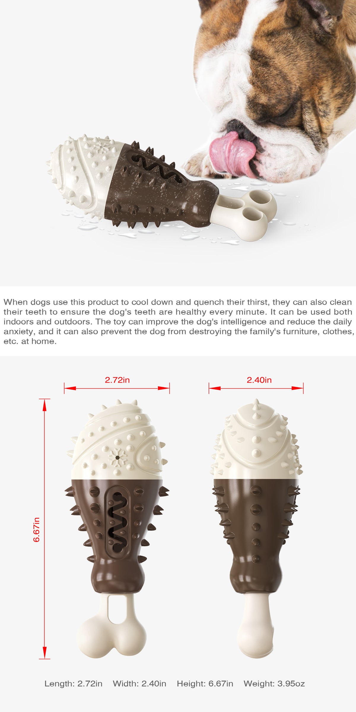 Multifunctional Dog Toy with Cooling, Dental Care & Floating Features(Red and Blue)