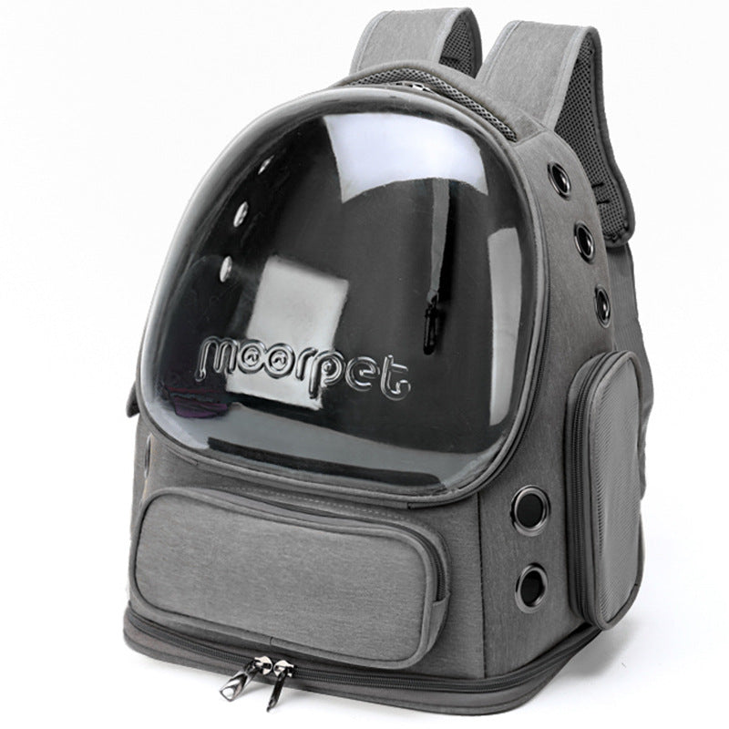 Spacious Pet Carrier with Ventilation System &amp; Water-Resistant Design(grey)