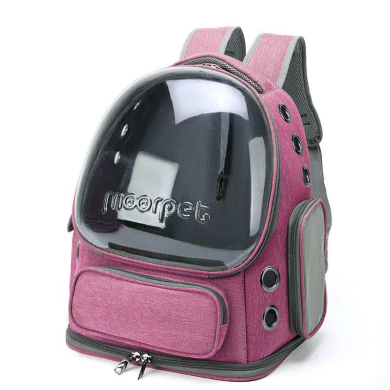 Spacious Pet Carrier with Ventilation System &amp; Water-Resistant Design(pink)