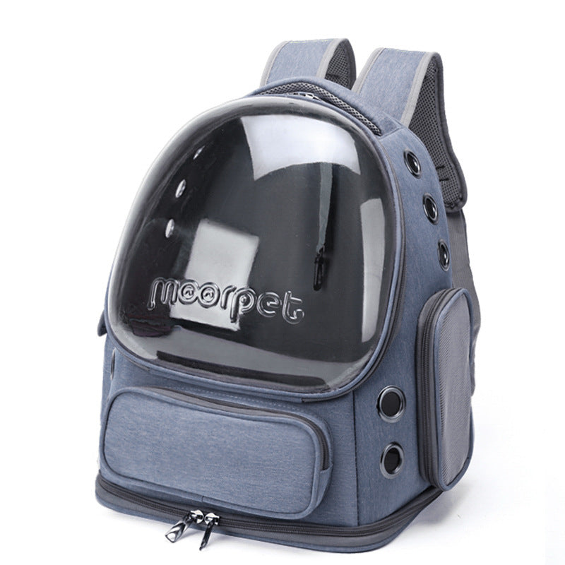 Spacious Pet Carrier with Ventilation System &amp; Water-Resistant Design(blue)
