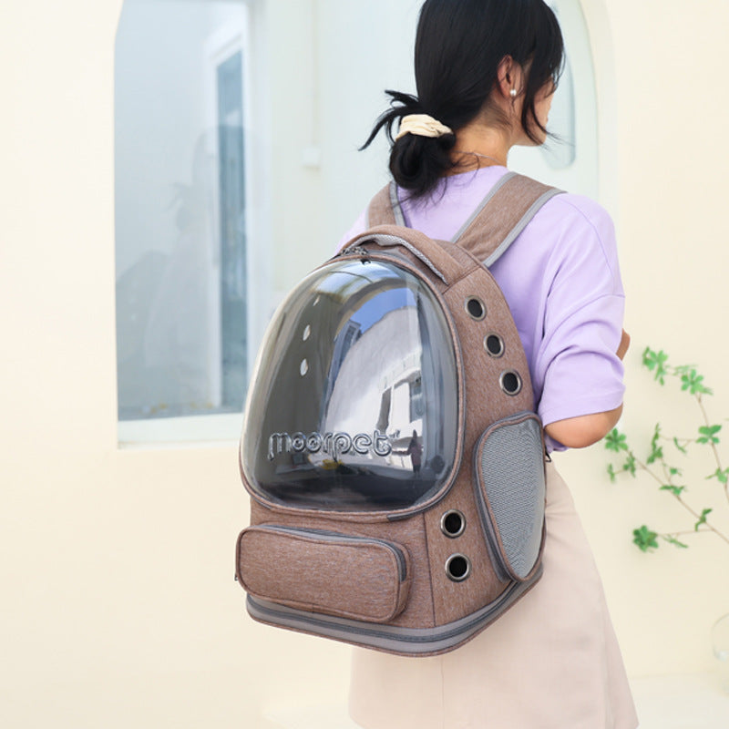 Spacious Pet Carrier with Ventilation System & Water-Resistant Design(blue)
