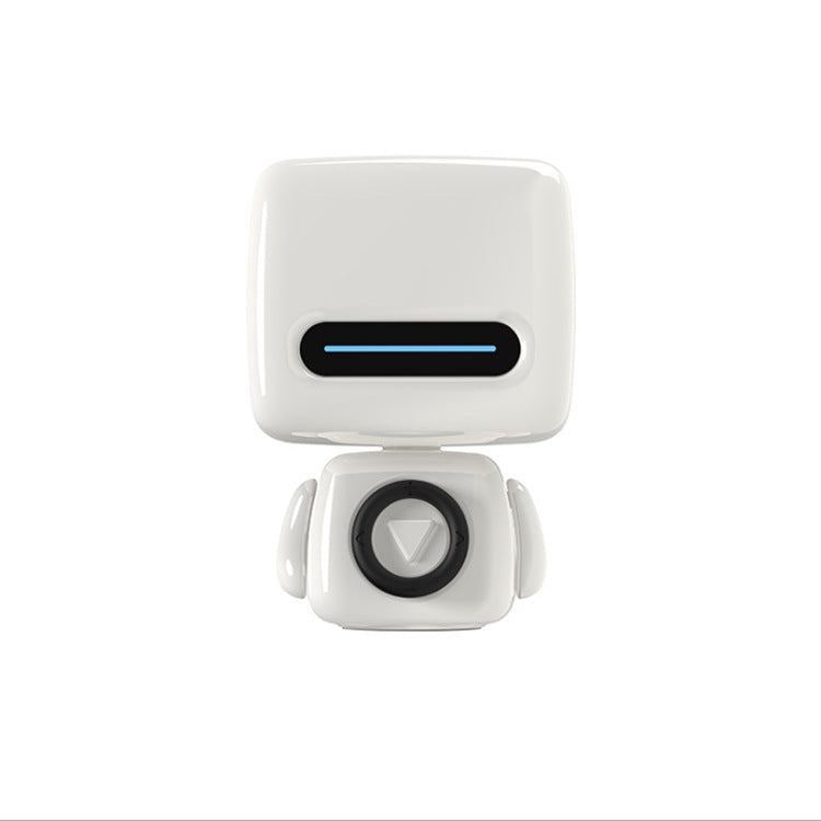 Mini Robot Style Bluetooth Speaker - Portable, 8-9 Hr Playtime, Built-in Mic &amp; Lanyard(White)