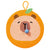 Fruit-Themed Capybara Cat Scratching Pad - Sisal Rope, EVA Non-Slip Backing, Hanging or Floor Use(yellow)