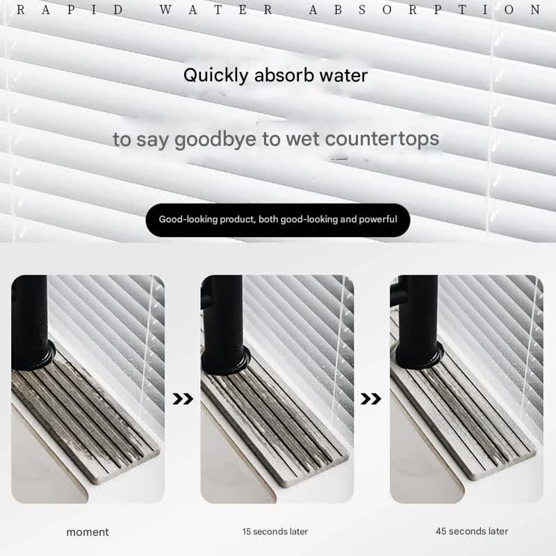 Diatom Mud Faucet Splash Guard & Absorbent Mat - Quick Dry, Non-Slip Sink Organizer(light grey)