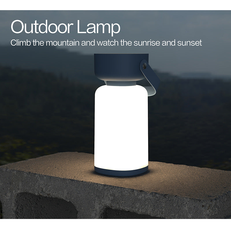 Portable LED Outdoor Camping Lantern - USB Rechargeable, 1200mAh Battery, Emergency Light(Brown)