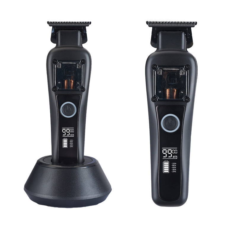 Professional Cordless Hair Clipper with Magnetic Motor - 9900 RPM, 180 Min Runtime, LCD Display &amp; Dual Charging(black)