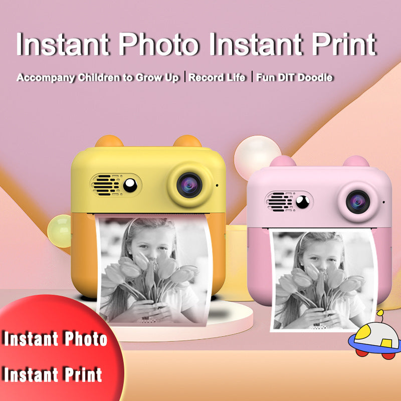 Kids Instant Print Digital Camera with 180° Flip Lens - 24MP Photos, 720P Video & Doodle Fun(blue)