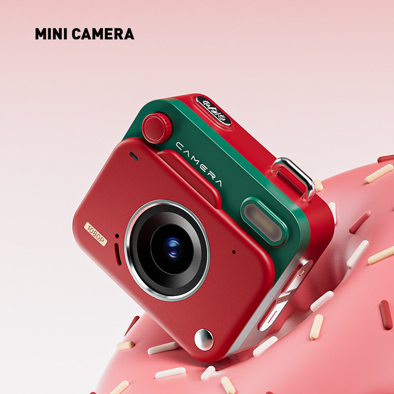 Mini Retro Keychain Camera - 48MP Photos, 1080P HD Video with Built-in Filters &amp; Flash(red)