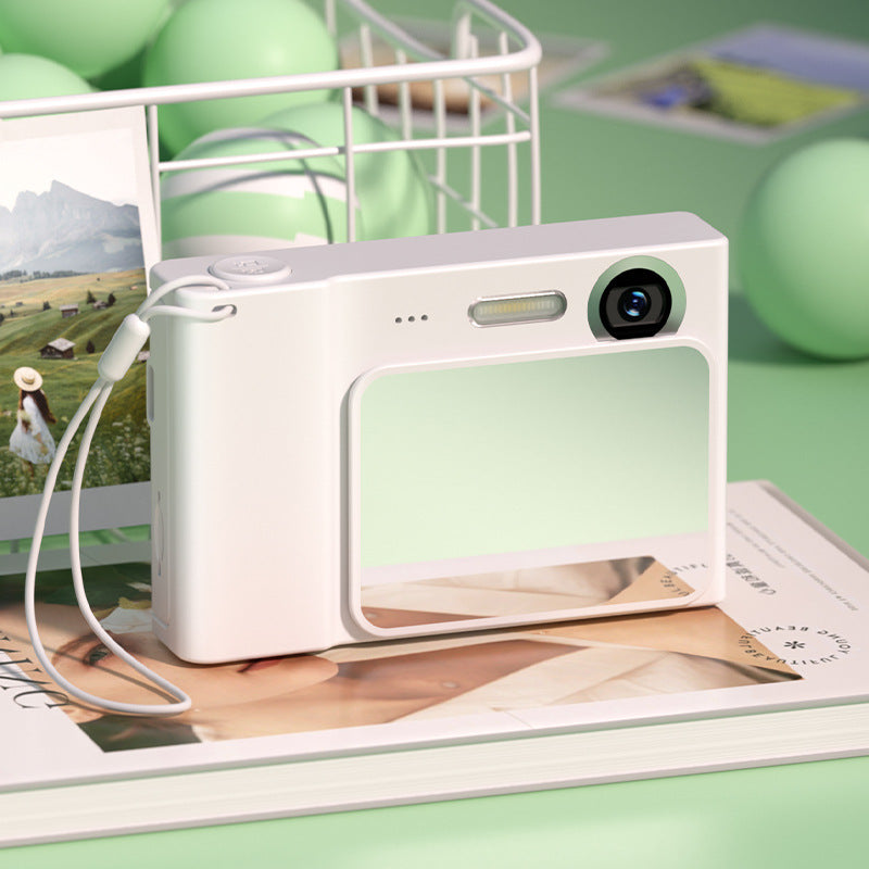 48MP Digital Camera for Kids &amp; Beginners - 1080P Vlogging, 8x Zoom, Filters &amp; Games(White)