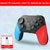 Multi-Platform Wireless Gaming Controller with Dual Motor Vibration, Turbo & Phone Holder(Black, red and blue with receiver)