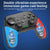 Multi-Platform Wireless Gaming Controller with Dual Motor Vibration, Turbo & Phone Holder(Black, red and blue with receiver)