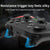 Multi-Platform Wireless Gaming Controller with Dual Motor Vibration, Turbo & Phone Holder(Black, red and blue with receiver)