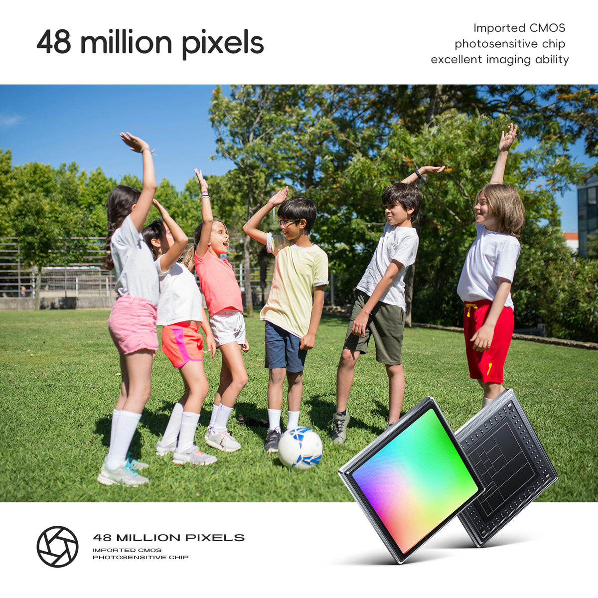 48MP Digital Camera with 16x Zoom & AF Autofocus - Full HD Vlogging Camera for Beginners & Kids(Green)