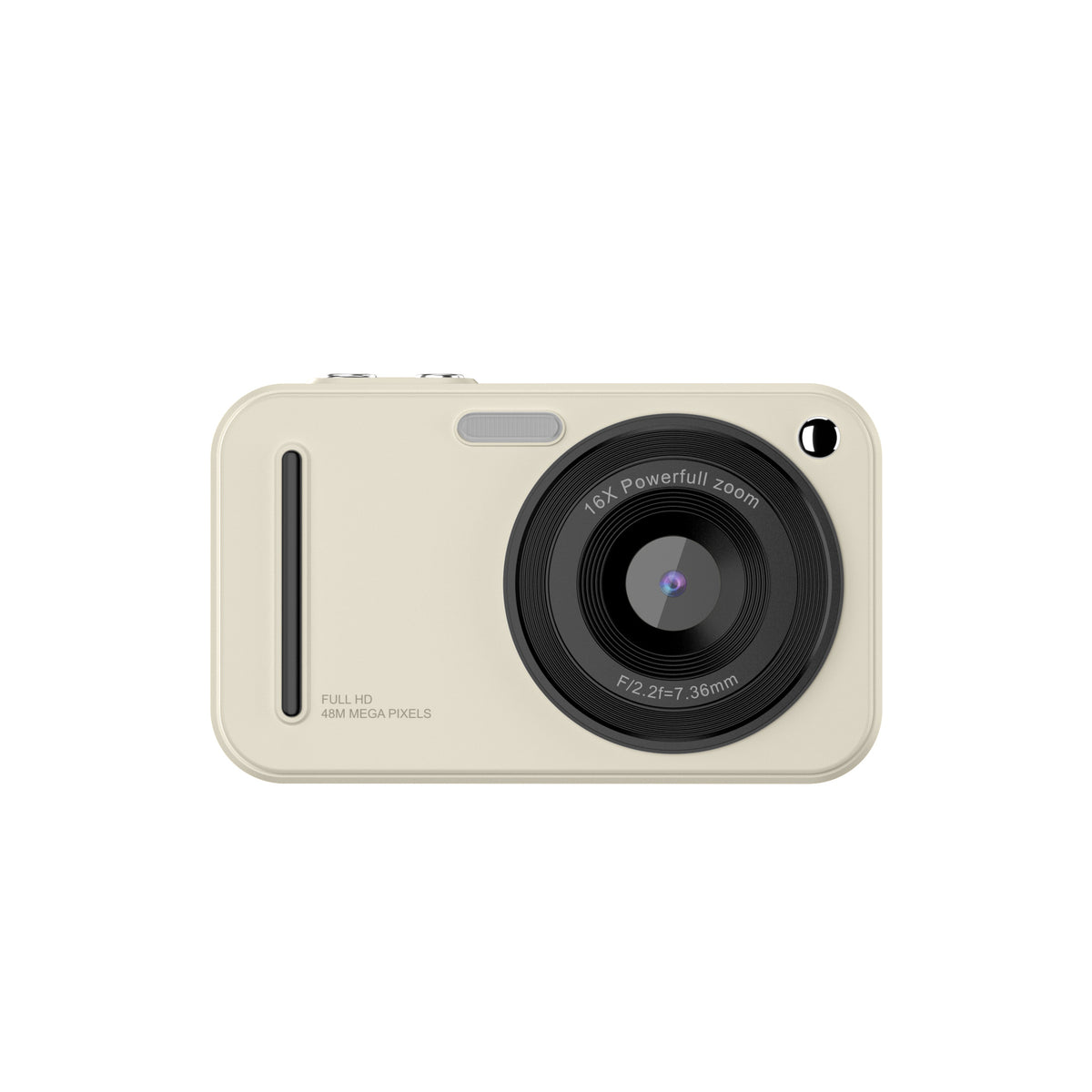 48MP Digital Camera with 16x Zoom &amp; AF Autofocus - Full HD Vlogging Camera for Beginners &amp; Kids(Beige)