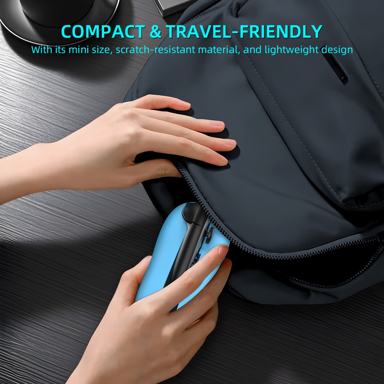 Ergonomic Mouse Grip for Nintendo Switch Joy-Con - 2-Pack Controller Holder (black)