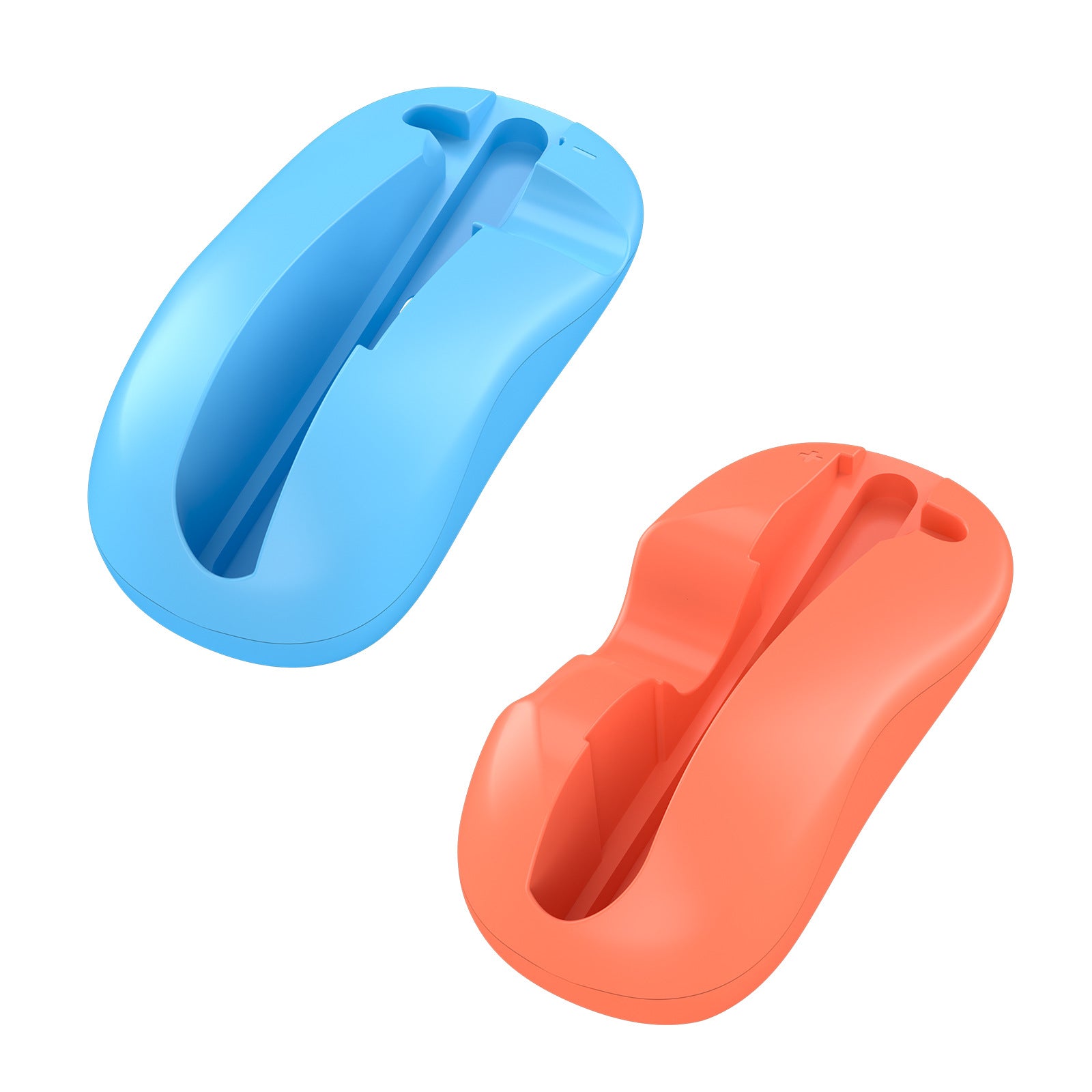 Ergonomic Mouse Grip for Nintendo Switch Joy-Con - 2-Pack Controller Holder (Orange Blue)
