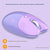Cute Cat Shaped Wireless Office Mouse - Dual Mode 2.4G/Bluetooth, 3-Level DPI, Silent Click(purple)