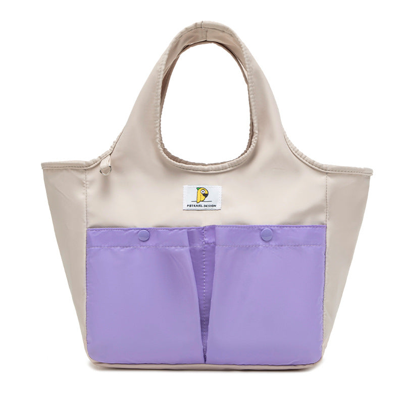 Insulated Lunch Tote Bag - Large Capacity, Multi-Pocket, Waterproof &amp; Stain-Resistant Lining(Beige)