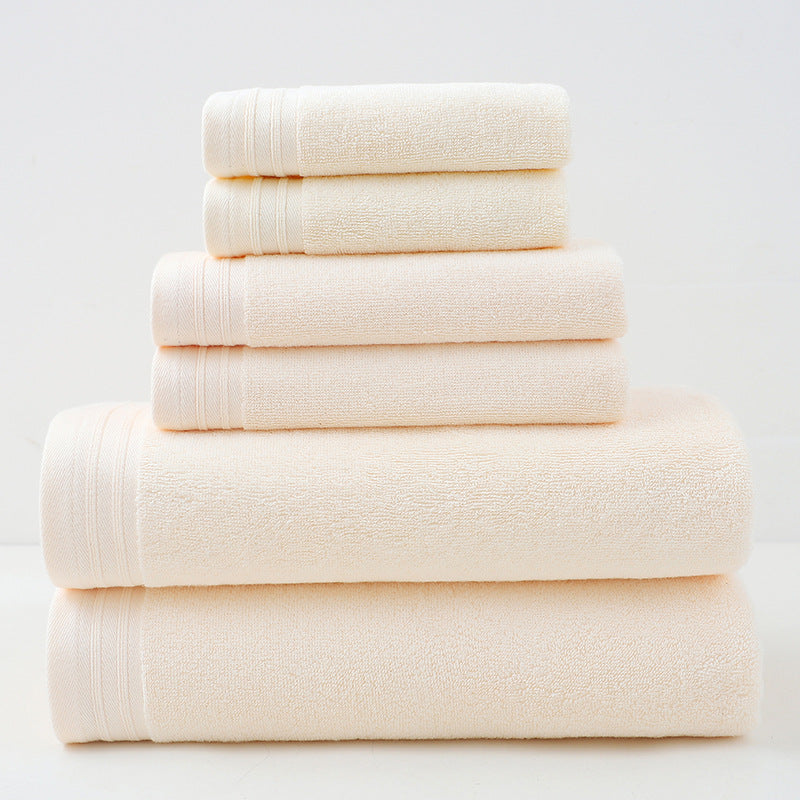 Luxury Combed Cotton Towel Collection - Highly Absorbent, Soft &amp; Durable for Bath, Hand, and Face(Beige)