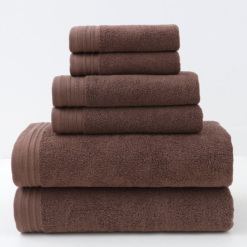 Luxury Combed Cotton Towel Collection - Highly Absorbent, Soft &amp; Durable for Bath, Hand, and Face(Dark brown)