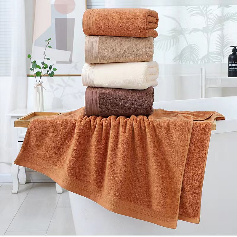 Luxury Combed Cotton Towel Collection - Highly Absorbent, Soft & Durable for Bath, Hand, and Face(Camel)