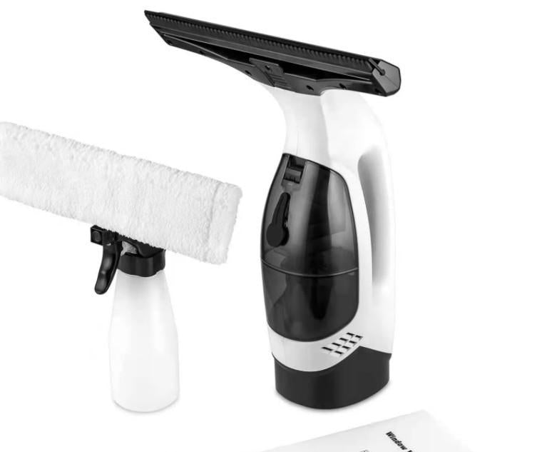 Cordless Window &amp; Surface Vacuum Cleaner Kit - Rechargeable, Streak-Free Squeegee with Spray Bottle(White)