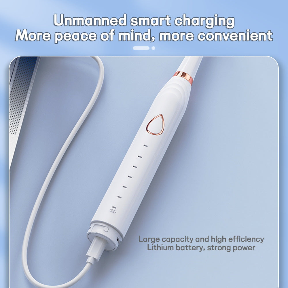 3-in-1 Full Multifunction Sonic Electric Toothbrush with Facial Brush & Massager Kit(White)