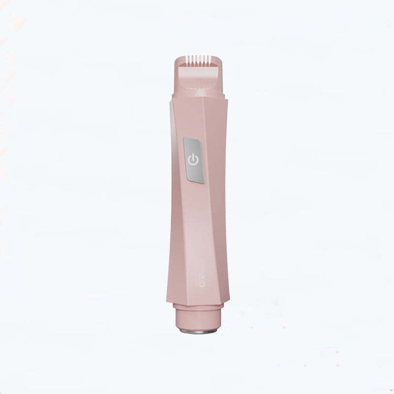 2-in-1 Women&#39;s Electric Body Shaver &amp; Facial Trimmer - IPX7 Waterproof, Dual Head with Ceramic Blades, USB Rechargeable(Pink)