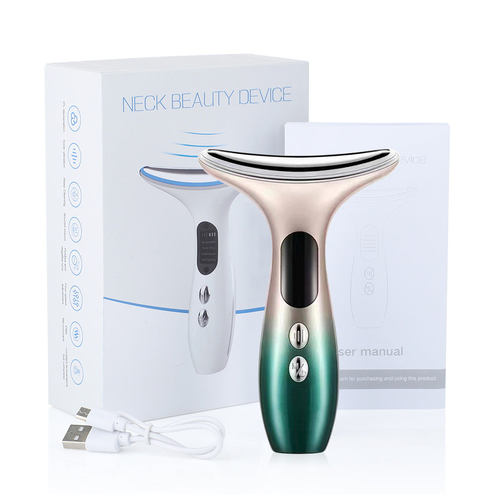 Multi-Function Neck &amp; Face Beauty Device - 4-in-1 LED Light Therapy, EMS Lifting &amp; Anti-Wrinkle Massager(Gradient)