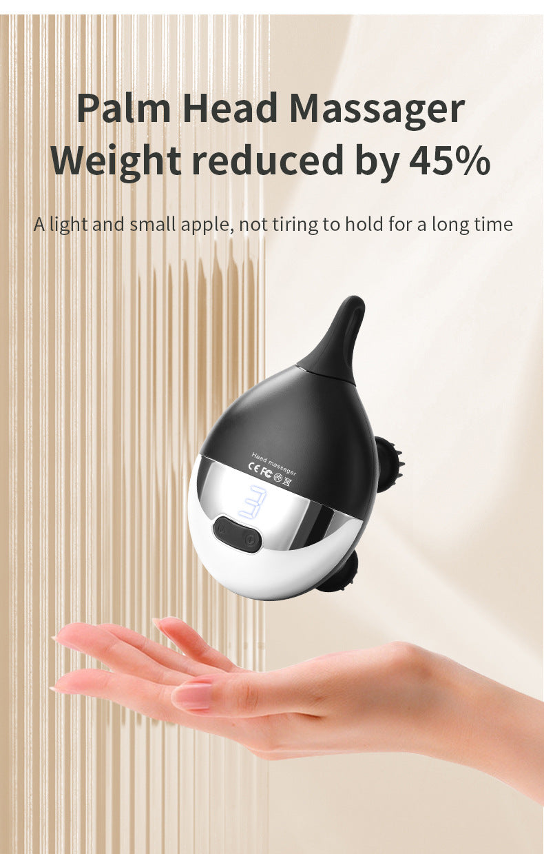 Intelligent 3D Electric Head & Scalp Massager - 7 Massage Techniques, IPX7 Waterproof, Rechargeable(Purple)