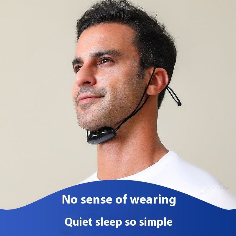 Smart Anti-Snoring Throat Massager - AI-Powered Vibration Sleep Aid, USB-C Rechargeable &amp; Portable(black)
