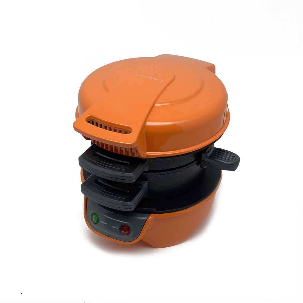 Quick &amp; Easy Multi-Layer Sandwich &amp; Burger Maker with Egg Cooker Plate(Orange)