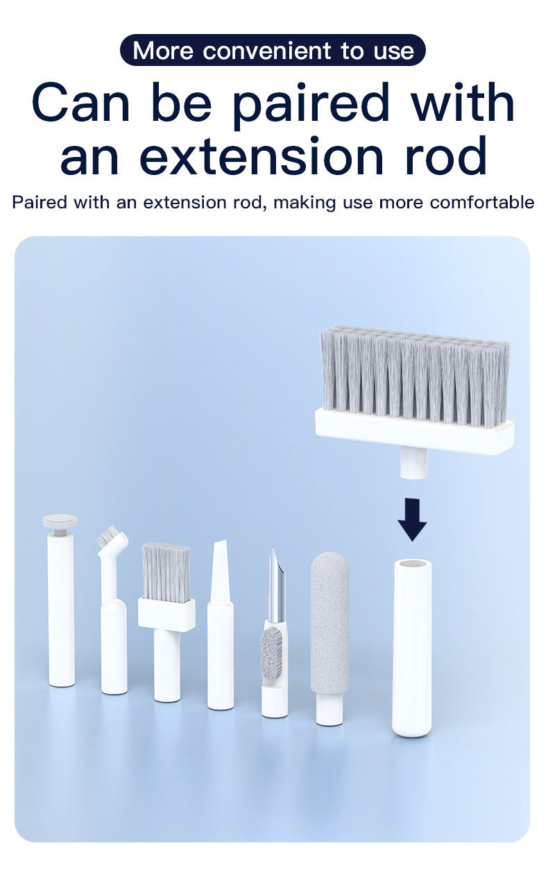 Two Multi-functional Keyboard Cleaning Kit & Ergonomic Wrist Rest with Integrated Storage(White)