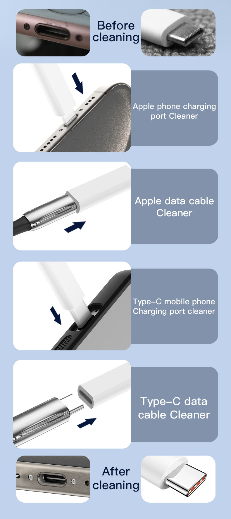 Two Multi-functional Keyboard Cleaning Kit & Ergonomic Wrist Rest with Integrated Storage(White)