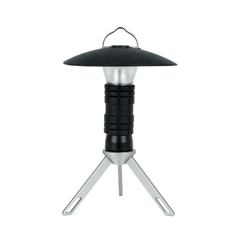 Portable Outdoor Camping Lantern with Tripod Stand, Soft Light Diffuser &amp; USB-C Charging(black)