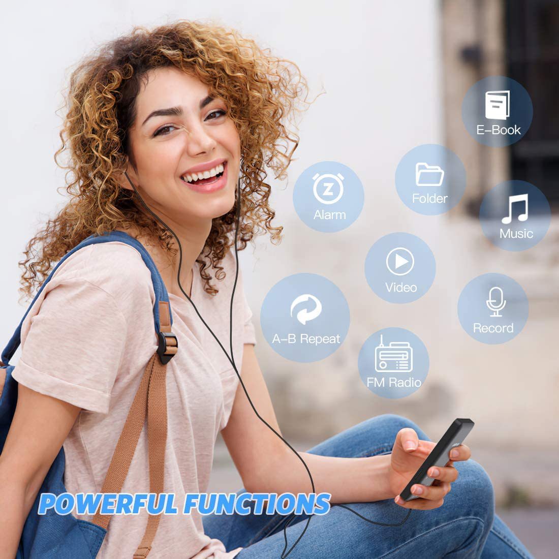 Portable Digital Music Player - Bluetooth 5.4, Hi-Fi Lossless Sound, 8GB Built-in & Expandable Storage(black 32GB)