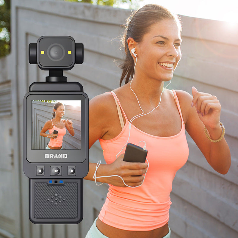 Compact Body Camera with 180° Rotatable Lens, Night Vision, WiFi & Built-in Fill Lights(black)