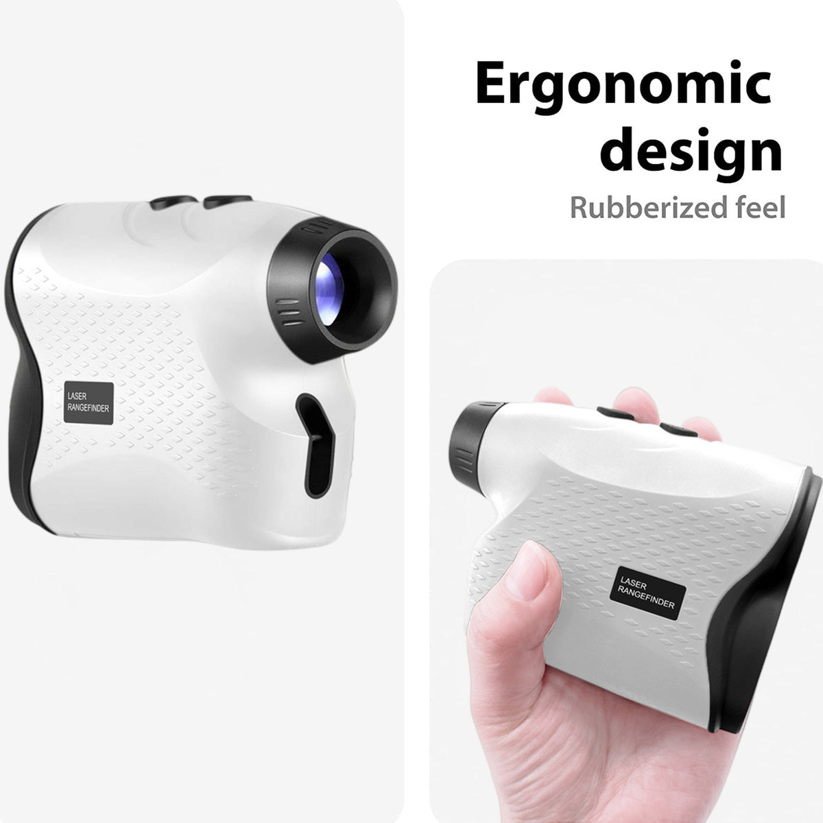 Long Range Laser Rangefinder - 5-500 Yards, Pinpoint Accuracy, Ergonomic Design(White)