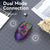 Ergonomic Dual-Mode Wireless Gaming Mouse - Mute Buttons, Adjustable DPI, Rechargeable, Multi-Assist Keys(black)