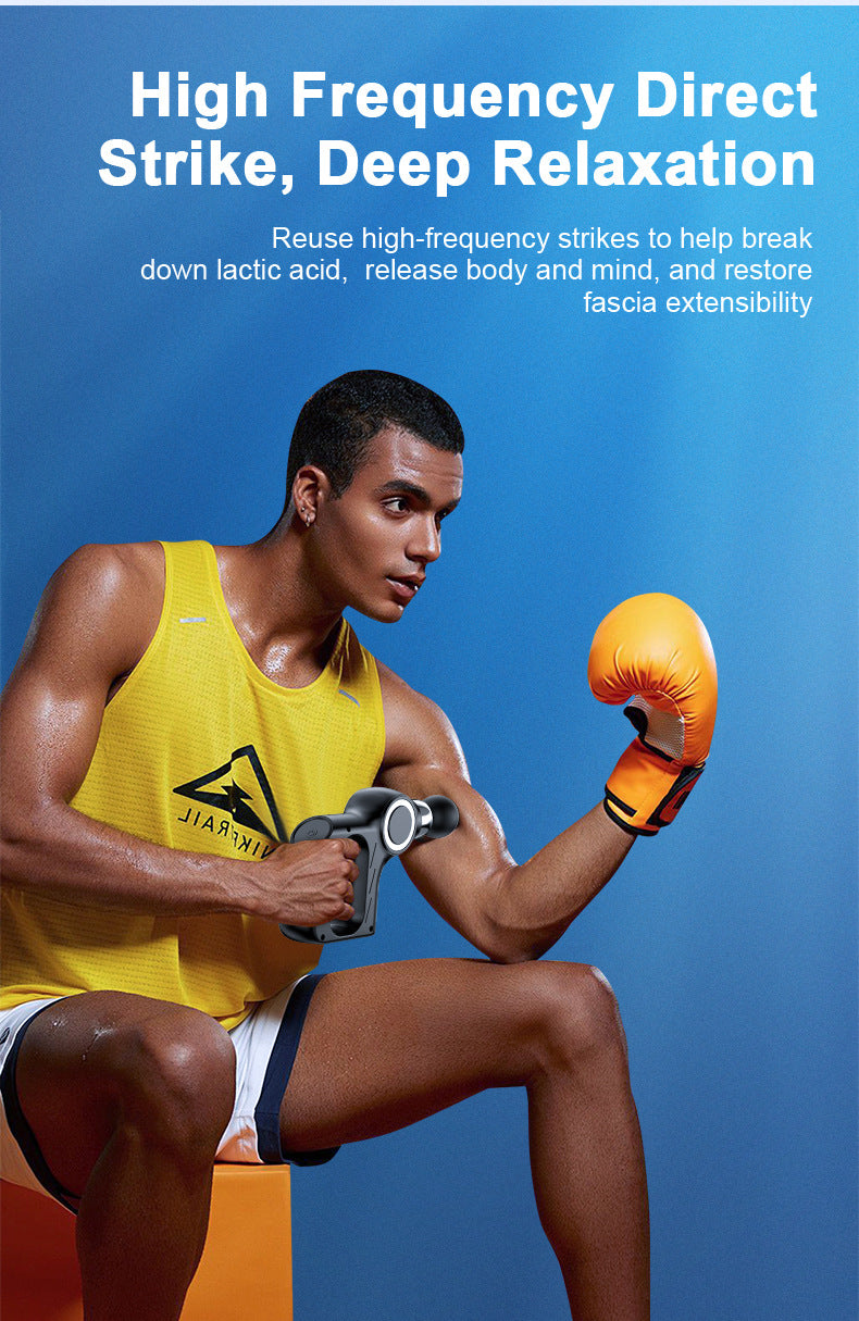 Professional Deep Tissue Percussion Massage Gun - 30 Speeds, 6 Heads & LCD Touch Screen(red)