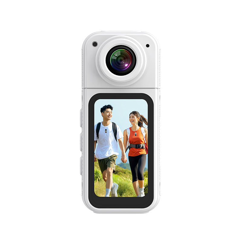 Thumb-Sized 2.7K Camera with 180 Rotatable Lens &amp; Magnet Mount - Capture Your World Hands-Free(white+128G)