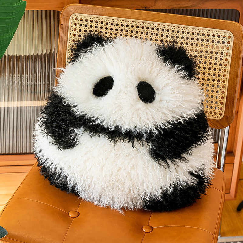 Super Soft Animal Sphere Plush Pillow - 38cm Decorative Throw Cushion for Sofa &amp; Bed(panda)
