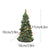 Miniature Decorated Christmas Tree Tabletop Ornament - Holiday Village Display Decoration(green)
