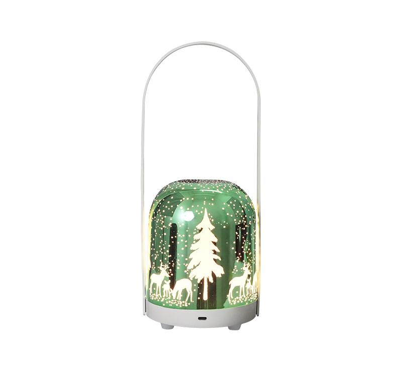 Portable Christmas LED Lantern - Dimmable, 3 Color Temps, 5200mAh Battery &amp; Memory Function(Green)