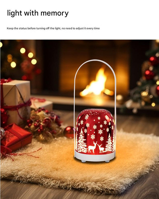 Portable Christmas LED Lantern - Dimmable, 3 Color Temps, 5200mAh Battery & Memory Function(Silver)